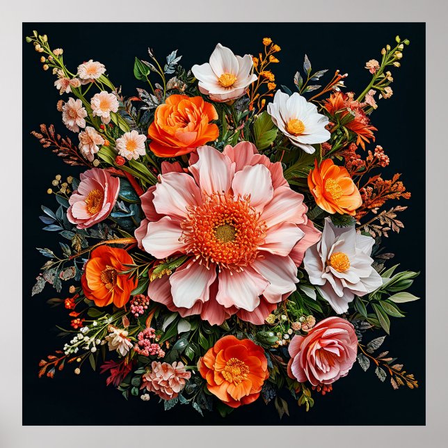 Verschiedene Blume Poster (Vorne)
