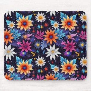 Verschiedene Blumen im Farbverlauf Muster-24192 Mousepad
