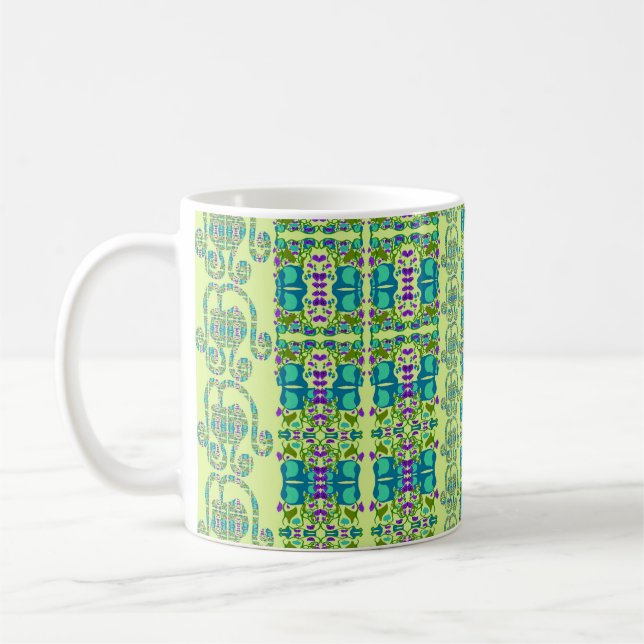 Verschiedene Blüten-Cupflowers Kaffeetasse (Links)