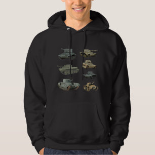 Verschiedene britische WW2-Tanks Hoodie