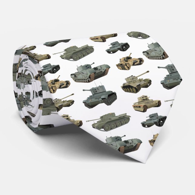 Verschiedene britische WW2 Tanks Krawatte (Gerollt)