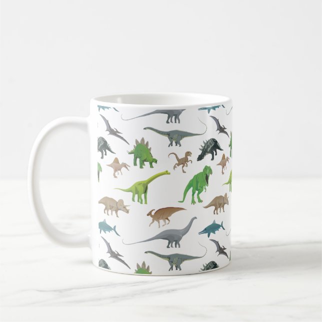 Verschiedene Dinosaurier Kaffeetasse (Links)