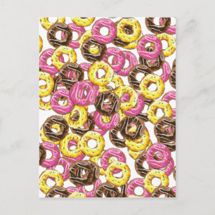 Verschiedene Donuts Postkarte