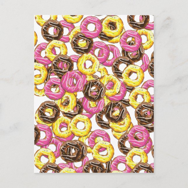 Verschiedene Donuts Postkarte (Vorderseite)