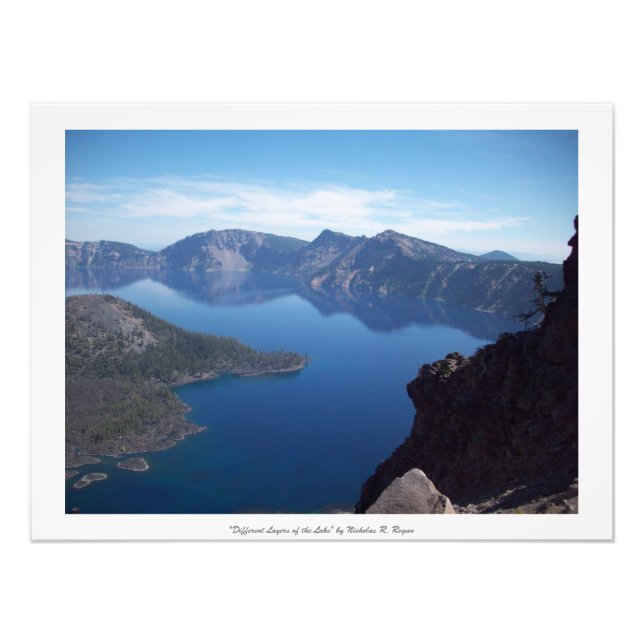 "Verschiedene Ebenen des Sees" Kratersee Fotodruck (Vorne)