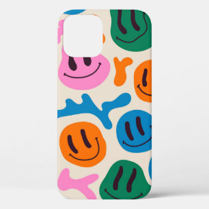 Verschiedene farbenfrohe, schmelzende Gesichter. L Case-Mate iPhone Hülle