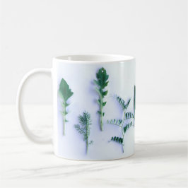 Verschiedene Form Grüne Blätter Natur fühlen sich Kaffeetasse