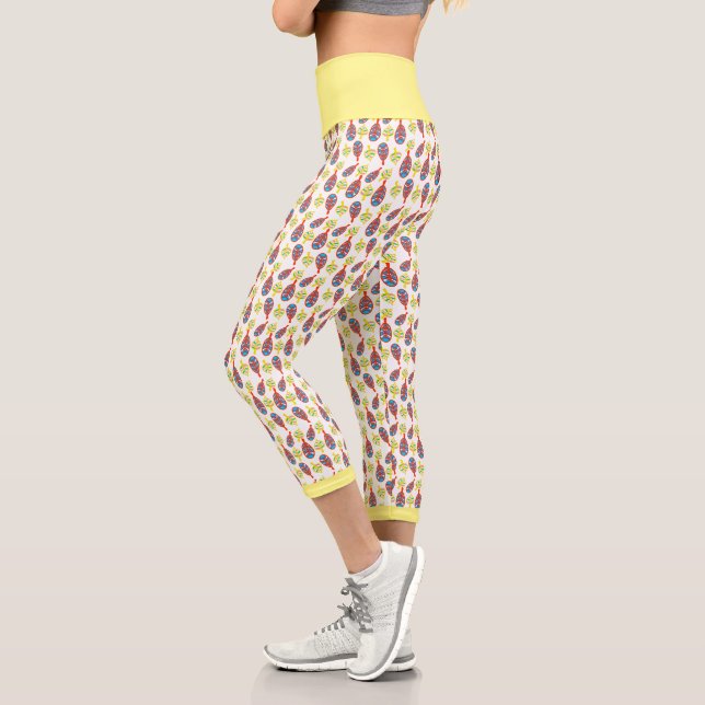 Verschiedene Formen Verlasse Muster Leggings (Links)