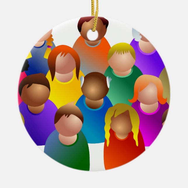 Verschiedene Gemeinschaft Keramik Ornament (Vorne)