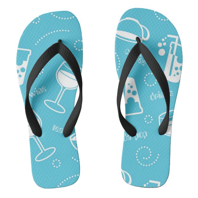 Verschiedene Getränke Flip Flops (Fußbett)