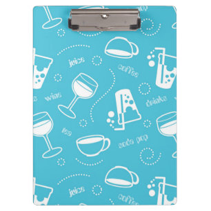 Verschiedene Getränke Klemmbrett