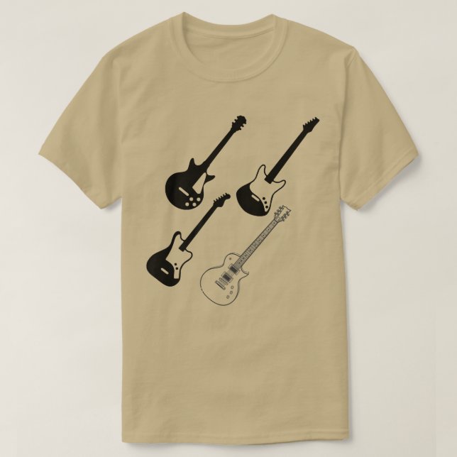 Verschiedene Gitarren-Musical-Instrument-Musiknote T-Shirt (Design vorne)
