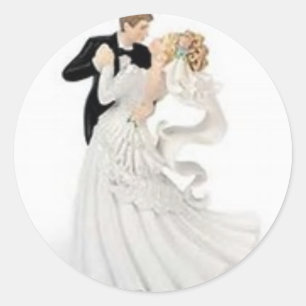 Verschiedene Hochzeitsticker Runder Aufkleber