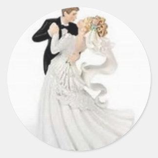 Verschiedene Hochzeitsticker Runder Aufkleber