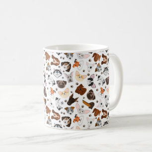 Verschiedene Hunderassen Muster Kaffeetasse