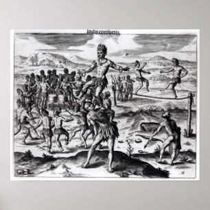 Verschiedene indische Spiele aus "Americae" Poster