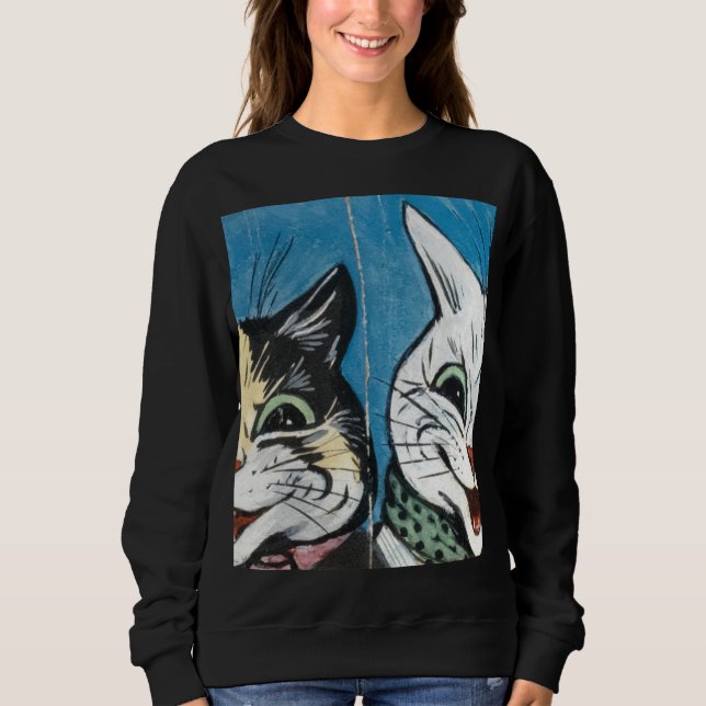 Verschiedene Katzen von Louis Wain Sweatshirt (Vorderseite)