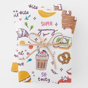 Verschiedene Küche Geschenkpapier Set