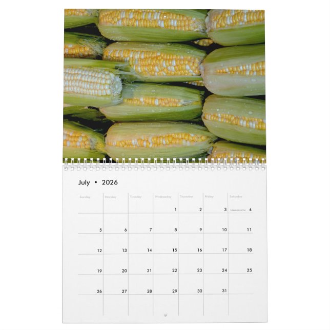 Verschiedene Lebensmittel Kalender (Jul 2026)