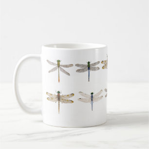 Verschiedene Libellen auf einer Tasse