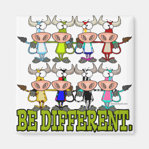 VERSCHIEDENE lustige, funkelnde Kühe Magnet