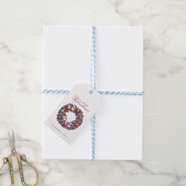 Verschiedene Motive Frohe Weihnachten Individuelle Geschenkanhänger (Mit Garn)