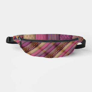 Verschiedene Muster rosa Farben Edelstahl Bauchtasche