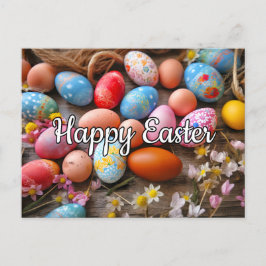 Verschiedene Niedliche Eier glücklich Ostern Postkarte