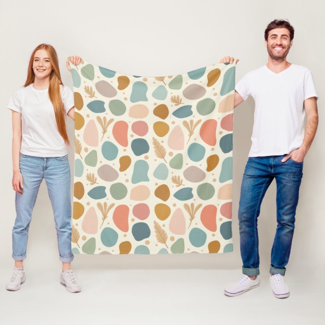 Verschiedene pastellfarbene Formen Fleecedecke (Beispiel)