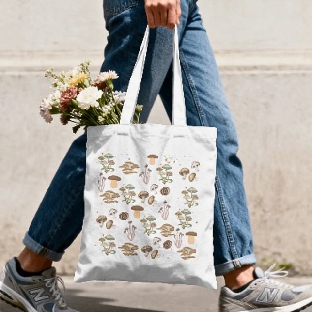 Verschiedene Pilze Tragetasche (Assorted Mushrooms Tote Bag)