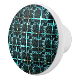 Verschiedene Schach, Quadrate oder Bild im Raster? Keramikknauf