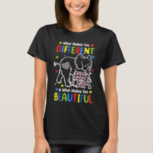 Verschiedene schöne Elefant-Autismus-Bewusstseinsp T-Shirt