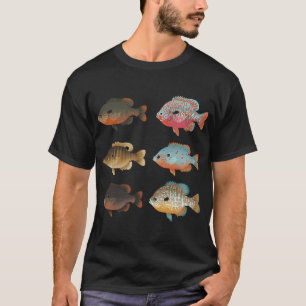 Verschiedene Sonnenfische (Lepomis sp.) Packung T-Shirt