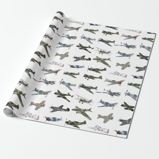 Verschiedene sowjetische WW2-Flugzeuge Geschenkpapier (Ungerollt)
