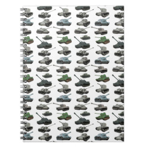 Verschiedene sowjetische WW2 Tanks Spiral Foto Not Notizblock