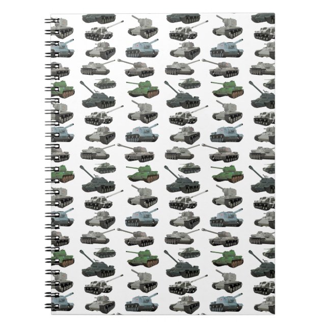 Verschiedene sowjetische WW2 Tanks Spiral Foto Not Notizblock (Vorderseite)