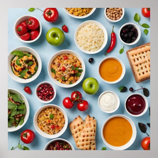 Verschiedene Speisen Poster (Vorne)