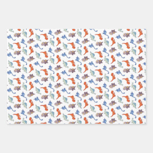 Verschiedene Süße Kinder Dino - Weltraum - Cupcake Geschenkpapier Set