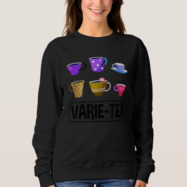 Verschiedene Tee-Grafik-Teetrinker-Tasse-Teebrühen Sweatshirt (Vorderseite)