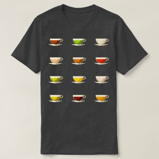 Verschiedene Teegenetze für Teetrinker T-Shirt (Design vorne)