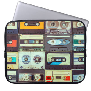Verschiedene Vintage Audiokassetten Laptopschutzhülle