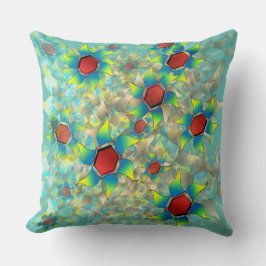 Verschiedene virtuelle Blume, bläuliche Blätter au Kissen