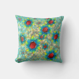 Verschiedene virtuelle Blume, bläuliche Blätter au Kissen