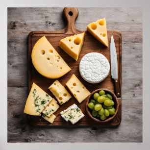 Verschiedener Käse Poster