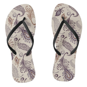 Verschiedenes Feder-Muster Flip Flops