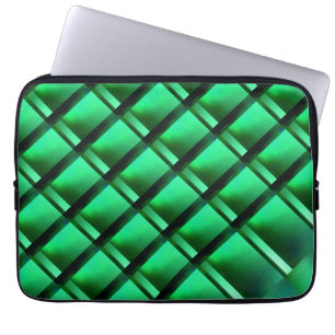 Verschiedenes Grün, Formen mit leuchtender Illusio Laptopschutzhülle