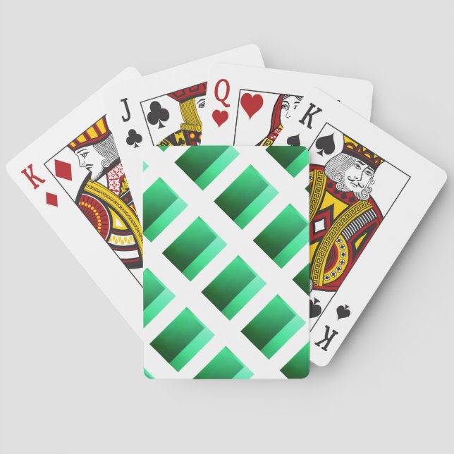 Verschiedenes Grün, Formen mit leuchtender Täuschu Spielkarten (Rückseite)