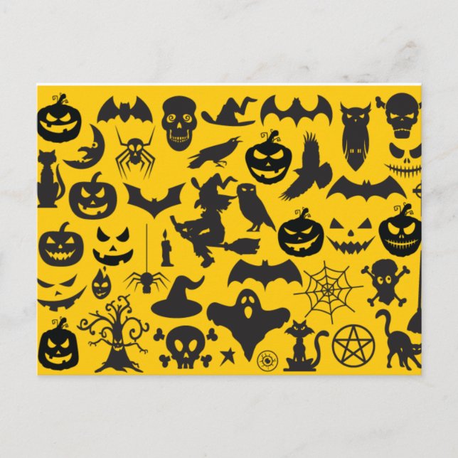 Verschiedenes Halloween Postkarte (Vorderseite)