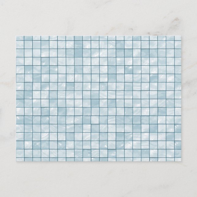 Verschiedenes Muster von Pastel Aqua Tile Postkarte (Vorderseite)