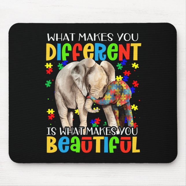Verschiedenes schönes Autismus Bewusstsein Puzzle  Mousepad (Vorne)